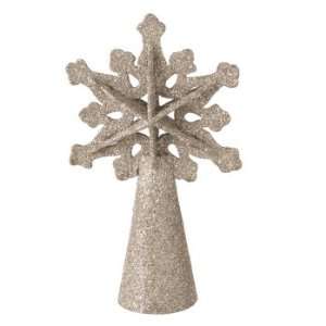   Elegant Glittered Snowflake Christmas Tree Toppers: Home & Kitchen