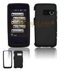 for LG Rumor Touch LN510 SPRINT SMARTPHONE 2 PC BLACK ACCESSORY SKIN 