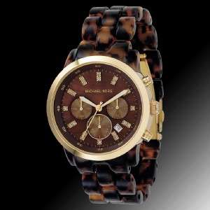 New Authentic Michael Kors MK5216 Tortoise Gold Ladies Watches  