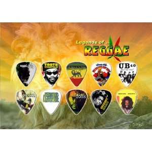 Legenend of Reggae Guitar Pick Display   Premium Celluloid Tribute Set