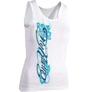   : Fly Racing Womens Script Tank Top   2010   Small/White: Automotive