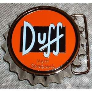   SIMPSONS TV Series DUFF Beer Bottle Cap Belt BUCKLE: Everything Else