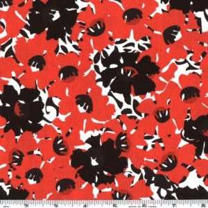   Flower Red Fabric By The Yard mark_lipinski Arts, Crafts & Sewing