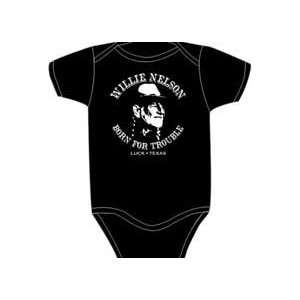  Willie Nelson Born For Trouble Onesie: Baby