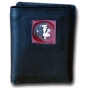  College Tri fold Leather Wallet   Florida St. Seminoles 