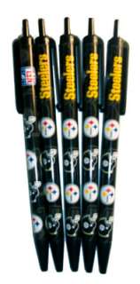 Pittsburgh Steelers Football 5 Pack Click Pen Set  