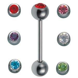   Stone Tongue Piercing (Package of 10 Pieces in Assortment Colors