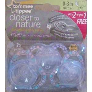  Tommee Tippee Closer To Nature Silicone Pacifier 3 Pack 0 