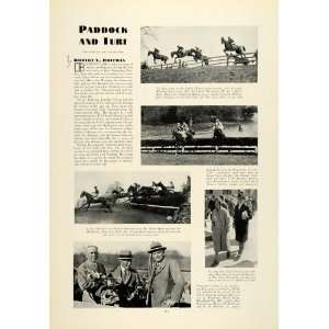  1931 Print Horse Racing Huntseat Jumping Belmont Park 