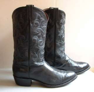 Mens Cowboy Boots  Tony Lama Black Leather   Lite Wear   13 D  