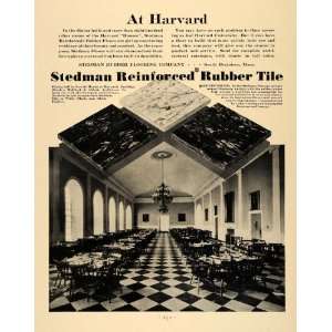  1931 Ad Stedman Rubber Floor Tile Lowell House Harvard 