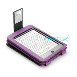 PREMIUM PURPLE PU LEATHER FLIP CASE COVER FOR KINDLE TOUCH WITH SLIM 