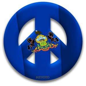  Peace Symbol Removeable Vinyl Sticker of Pennsylvania Flag 