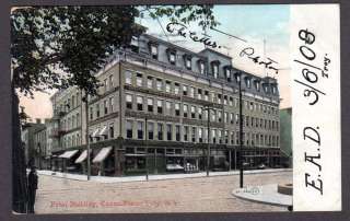 Troy NY Canon Place Frear Building 1908 Col. Postcard  