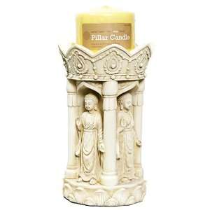  Four Buddha Pillar Candle Holder   O 144S: Everything Else