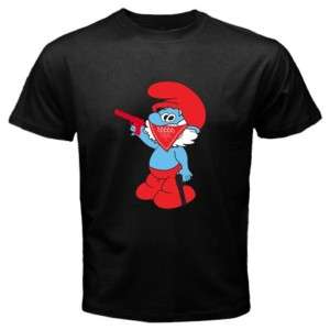 RARE Papa Smurf Bandit Smurfs Schtroumpf Pitufo T shirt  