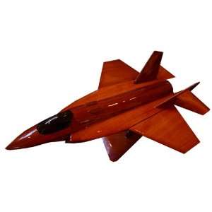  Mahogany Wooden Display Model F 35 Fighter Jet Airplane 