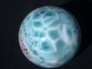 Siaz 2 LARIMAR SPHERE RARE EXOTIC CARIBBEAN GEMSTONE COLLECTORS 