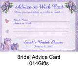 BRIDAL WEDDING SHOWER Advice Wish Cards Gifts  