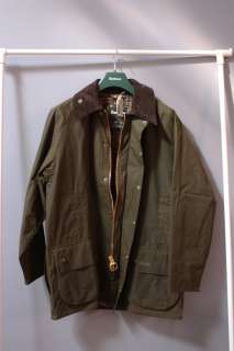 BARBOUR Mens Classic Beaufort Waxed Jacket   Size 42 Olive NWT  