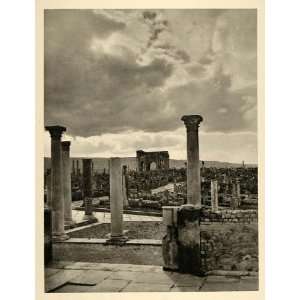  1937 Ruins Timgad Trajans Arch Algeria Photogravure 