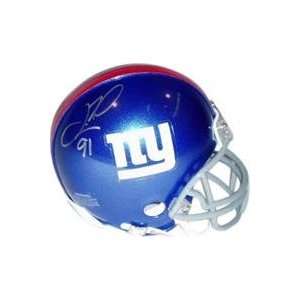  Justin Tuck autographed Football Mini Helmet (New York 
