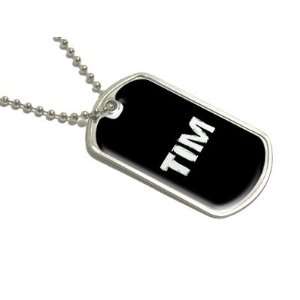 Tim   Name Military Dog Tag Luggage Keychain: Automotive