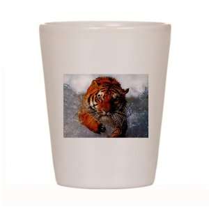  Shot Glass White of Bengal Tiger in Water: Everything Else