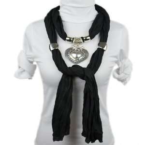  jewelry scarves for women Alloy heart pendant Scarf SX 