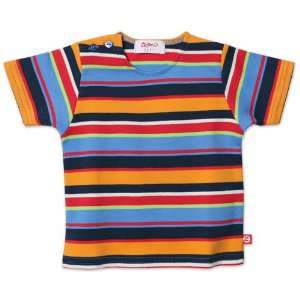   Zutano Short Sleeve Baby T Shirt   Navy Multistripe   18 Months Baby