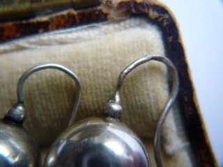 Antique Victorian Silver Bauble Orb Ball Earrings  Spares/Repair 