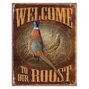  Wild Wings Collection   Welcome to Our Roost Tin Sign 