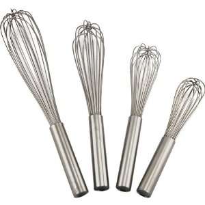  Stainless Steel French & Piano Whips   Set of 4
