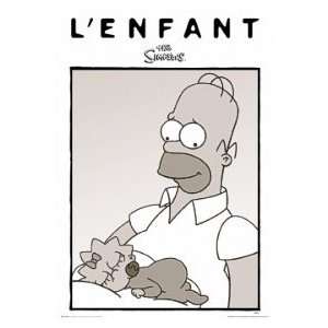  THE SIMPSONS   HOMER & MAGGIE   LENFANT   NEW POSTER(Size 