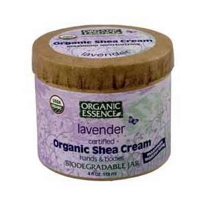  Organic Lavender Shea Cream in Biodegradable Jar: Beauty