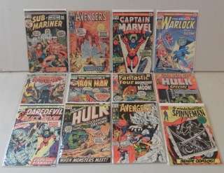 Silver & Bronze Age Lot: Amazing Spider man, Avengers, Hulk, Captain 
