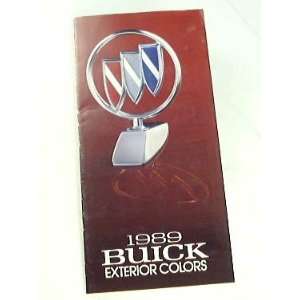  1989 89 BUICK EXTERIOR COLOR Chips CHART Brochure 