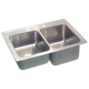  Elkay Kitchen Sink   2 Bowl Lustertone STLR4322R6