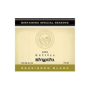  Binyamina Sauvignon Blanc Special Reserve Kosher 2009 