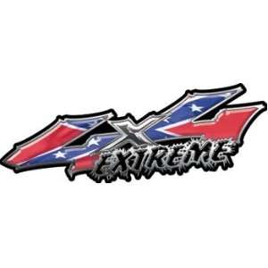  Wicked Series 4x4 Extreme Confederate Flag Decals   6 h x 18 w 
