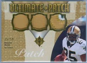 REGGIE BUSH 2009 09 ULTIMATE GAME USED JERSEY / PATCH SP/50  