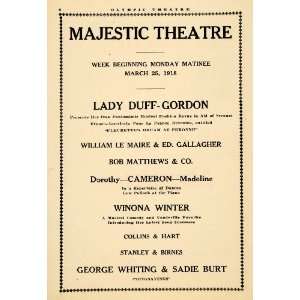   Lady Duff Gordon Hart Birnes   Original Print Ad