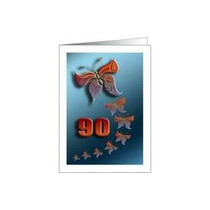  butterfly birthday 90 years old Card: Toys & Games