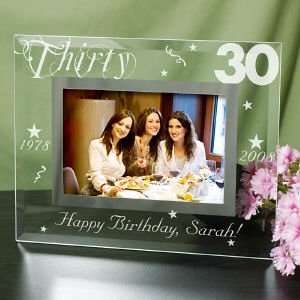  Personalized Birthday Glass Picture Frame: Home & Kitchen