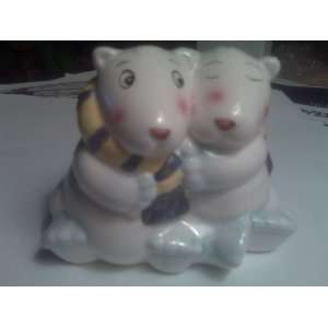  Ceramic Two Polar Bear Bank Toys & Games