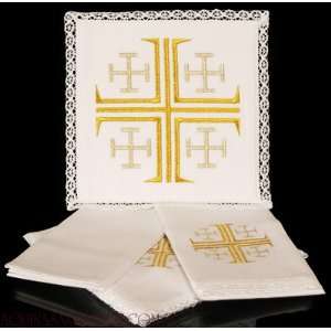 Jerusalem Cross Mass Linen Set:  Kitchen & Dining