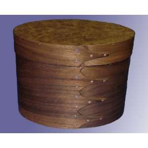 Shaker Cremation Box with Walnut Bands and Circassian Walnut Top, Size 