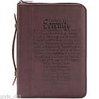 Bible Cover SERENITY Brown LuxLeather LARGE Size with Handle