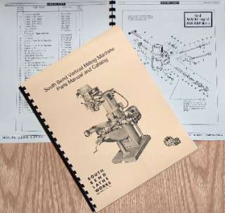 SOUTH BEND Vertical Milling Machine Manual, Parts  