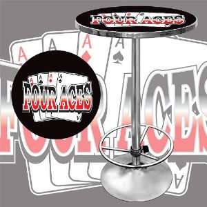 Four Aces Pub Table   Game Room Products Pub Table Poker Theme